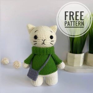 Amigurumi Cat with Bag Free Pattern-2