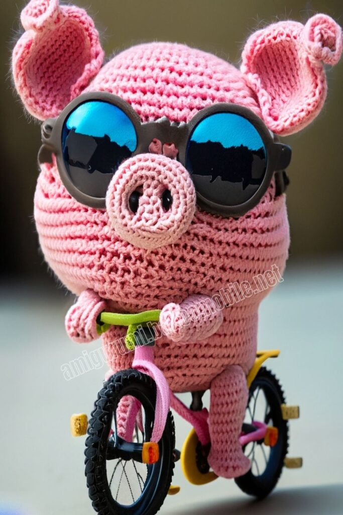 Crochet Pig 3 5