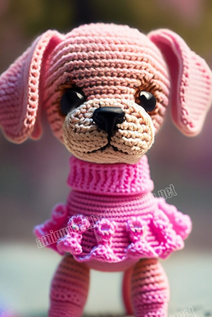 Crochet Plush Dog 2 5