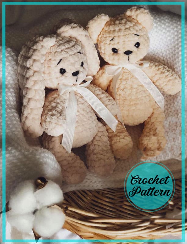 Amigurumi Crochet Bear and Bunny Free Pattern-2