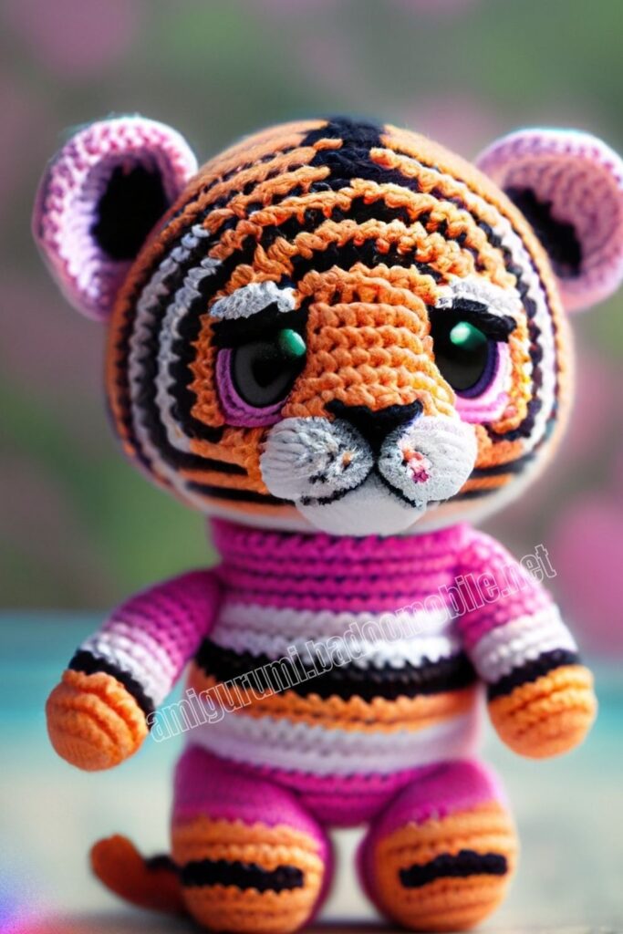 Neon Crochet Tiger 1 5