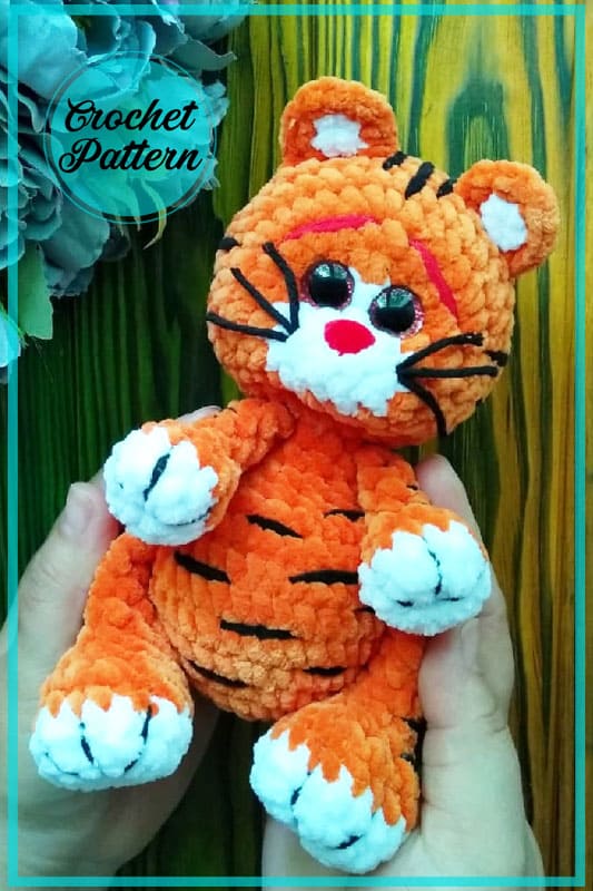 Amigurumi Neon Crochet Tiger Free Pattern-1