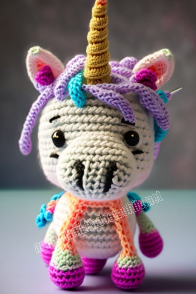 Plush Crochet Unicorn 2 12