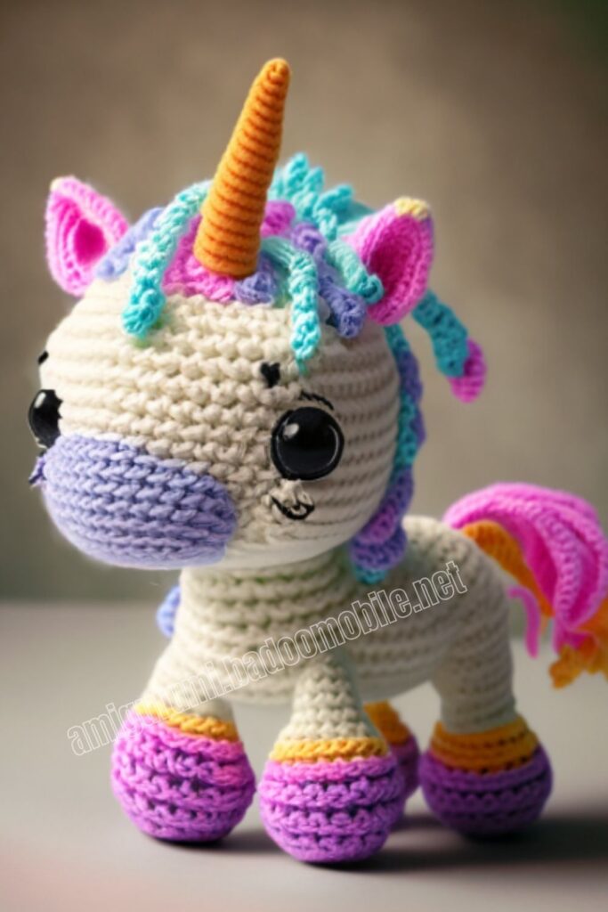 Plush Crochet Unicorn 2 2