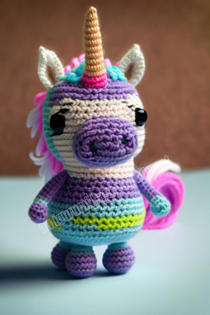 Plush Crochet Unicorn 2 4