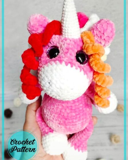 Plush Crochet Unicorn 2