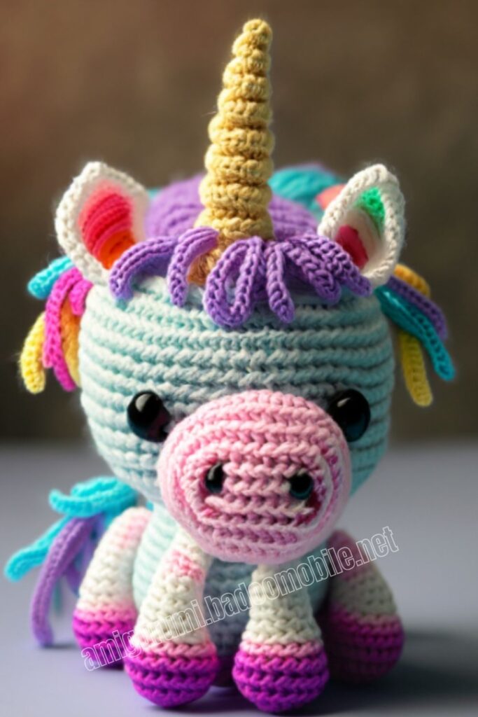 Plush Crochet Unicorn 2 6