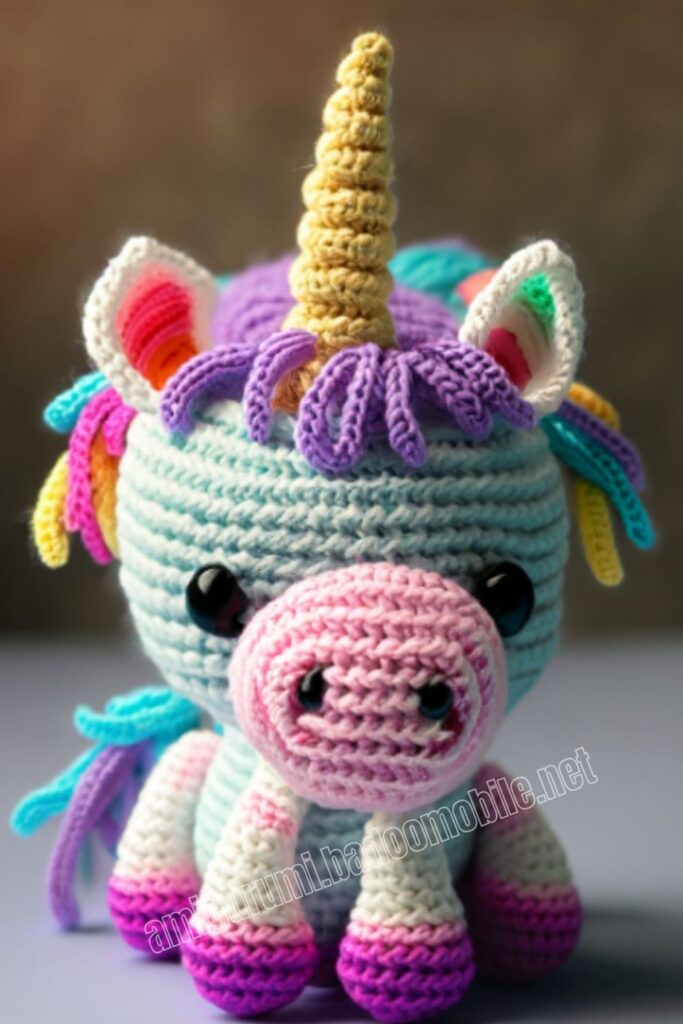 Plush Crochet Unicorn 2 8