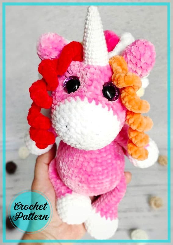 Plush Crochet Unicorn 2