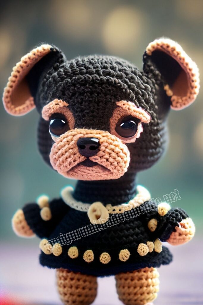 Purple Crochet Dog 1 1