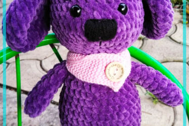 Purple Crochet Dog 1