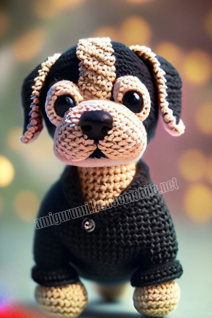 Purple Crochet Dog 1 7
