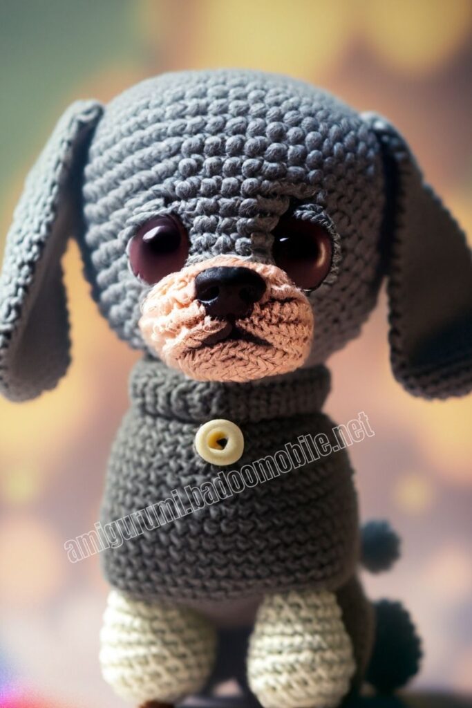 Purple Crochet Dog 1 9