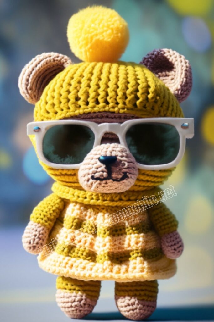 Teddy Crochet Bear Niko 4 1
