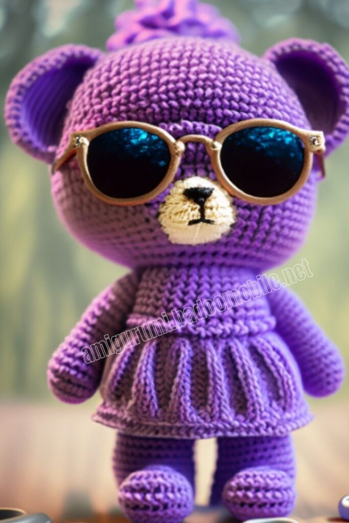 Teddy Crochet Bear Niko 4 11