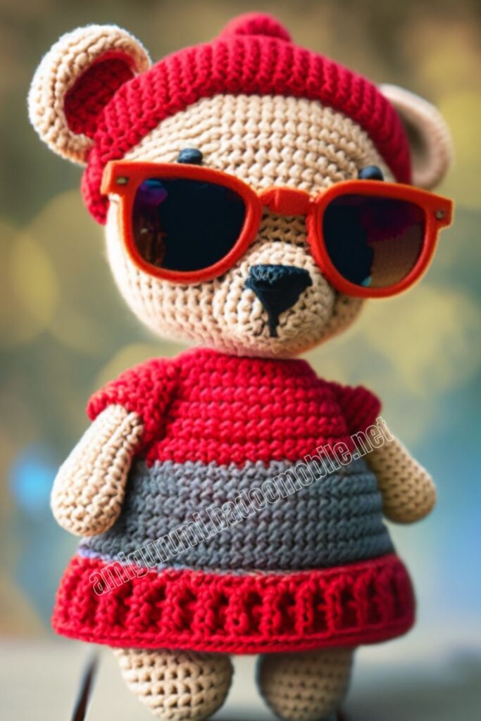 Teddy Crochet Bear Niko 4 4