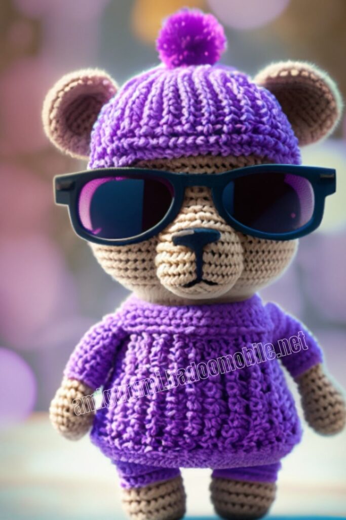 Teddy Crochet Bear Niko 4 5