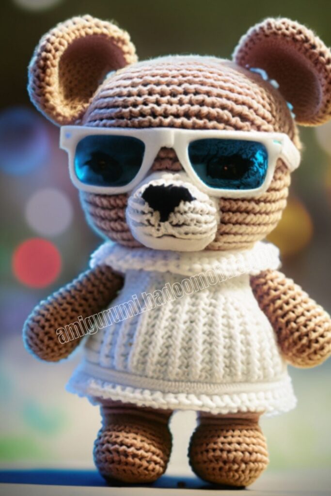 Teddy Crochet Bear Niko 4 6