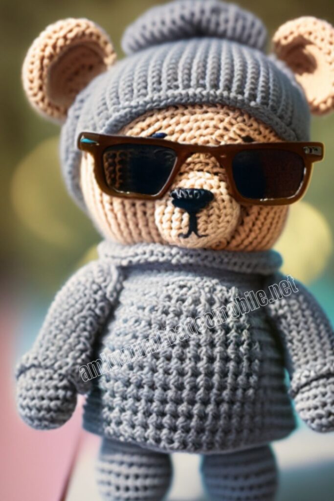 Teddy Crochet Bear Niko 4 9