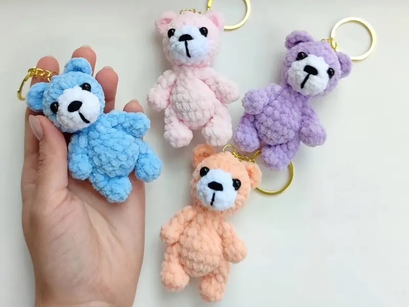 Amigurumi Bear Keychain Free Pattern-2