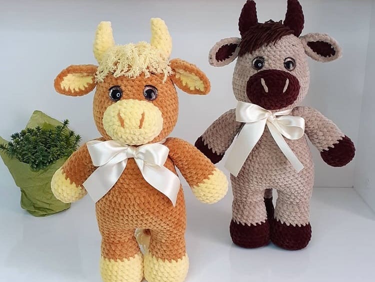 Amigurumi Crochet Plush Bull Free Pattern-3