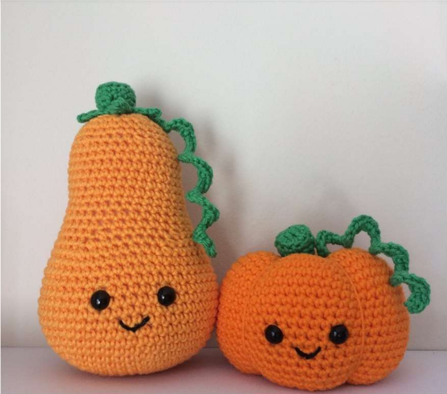 Amigurumi Two Gourds Halloween Toys Free Pattern-1