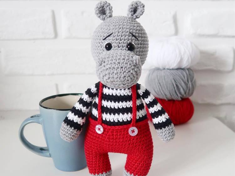 Amigurumi Crochet Hippo Free Pattern-2