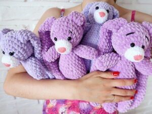 Amigurumi Plush Purple Bunny Free Pattern-4