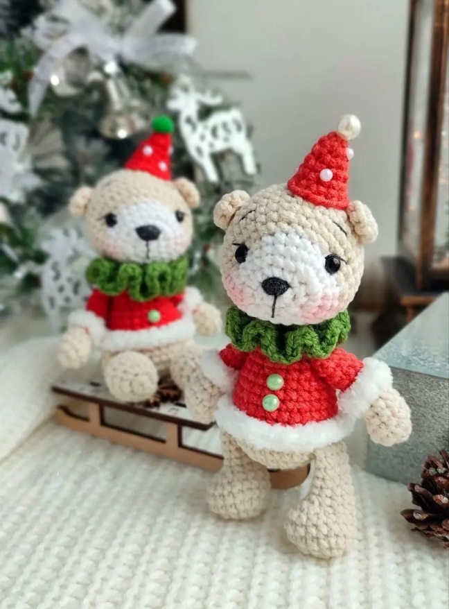 Amigurumi Christmas Cute Bear Free Pattern-2