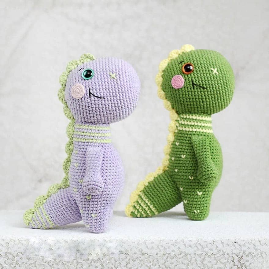 Amigurumi Cute Crochet Dinosaur Free Pattern-3