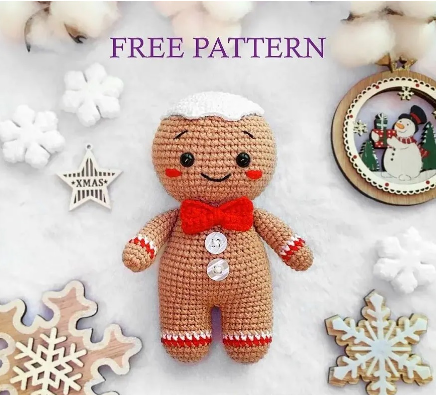 Amigurumi Gingerbread Man Free Pattern-3
