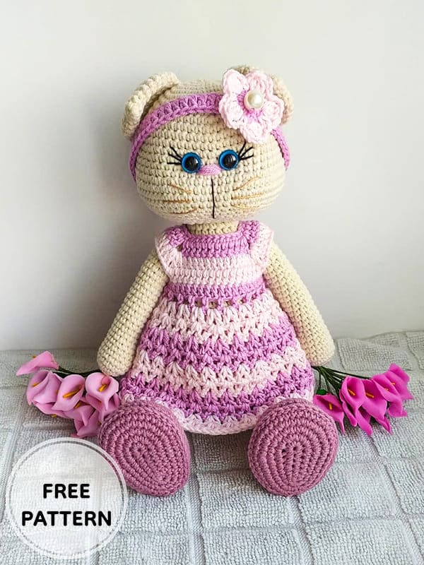 Amigurumi Crochet Cat Lily Free Pattern-2