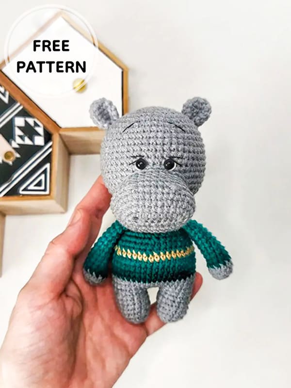Amigurumi Crochet Hippo Lina Free Pattern-2