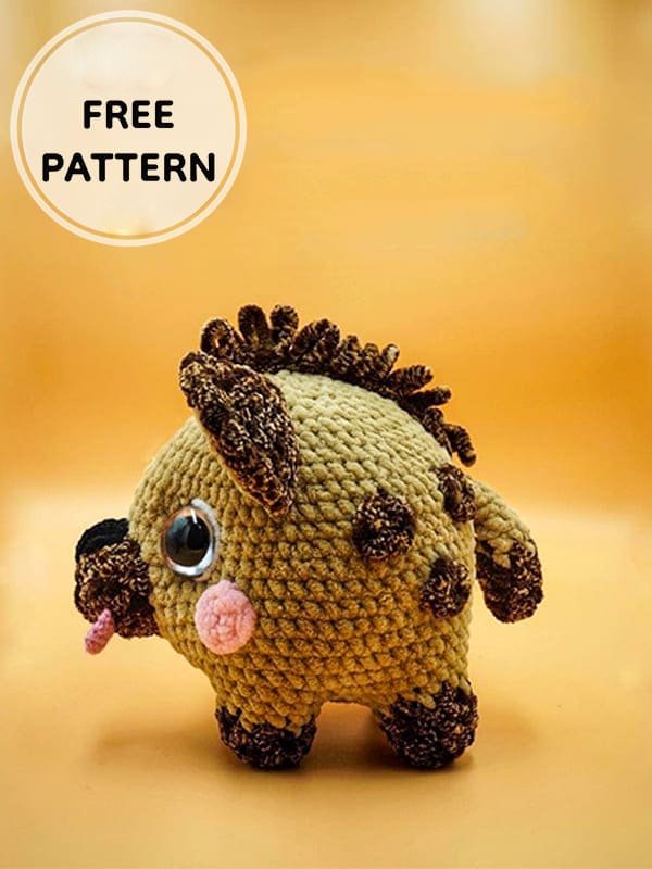 Amigurumi Crochet Baby Hyena Free Pattern-1
