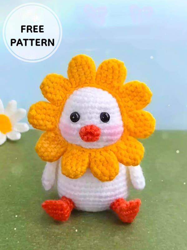 Amigurumi Duck Flower Free Pattern-1
