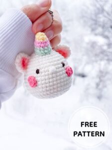 Amigurumi Unicorn Keychain Free Pattern-3
