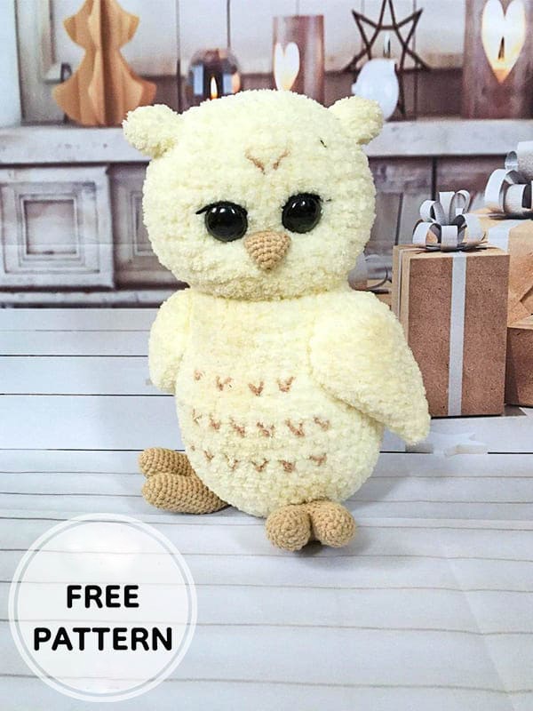 Amigurumi White Plush Owl Free Pattern-1