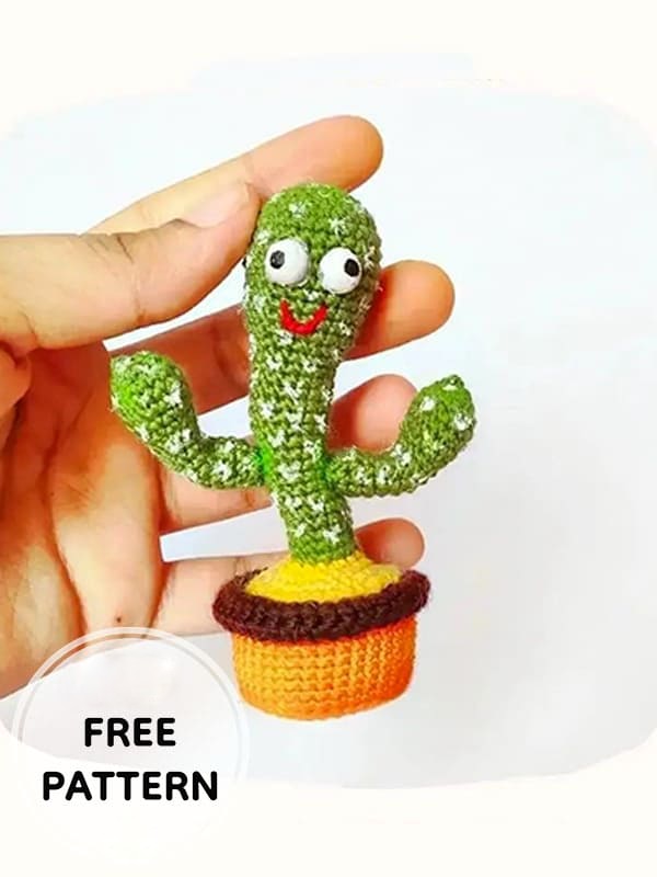 Amigurumi Dancer Cactus Keychain Free Pattern-1