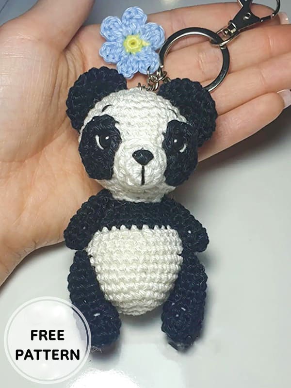 Amigurumi Panda Keychain Free Pattern-2