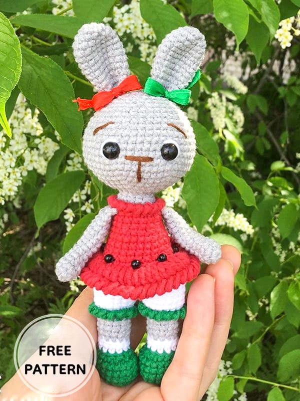 Amigurumi Bunny Watermelon Free Pattern-2