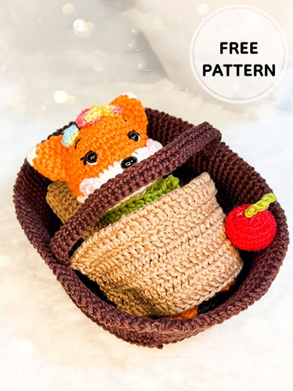 Amigurumi Fox in the Basket Free Pattern-2