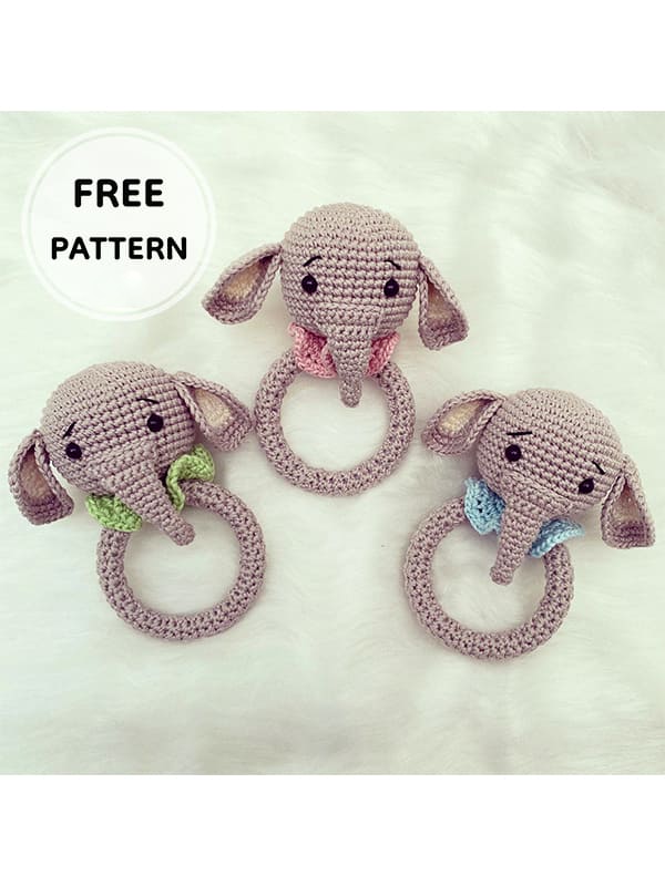 Amigurumi Elephant Rattle Free Pattern-2