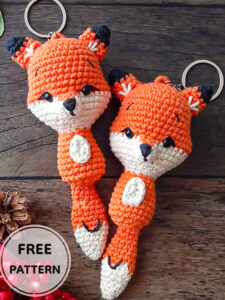 Amigurumi Fox Keychain Free Pattern-2