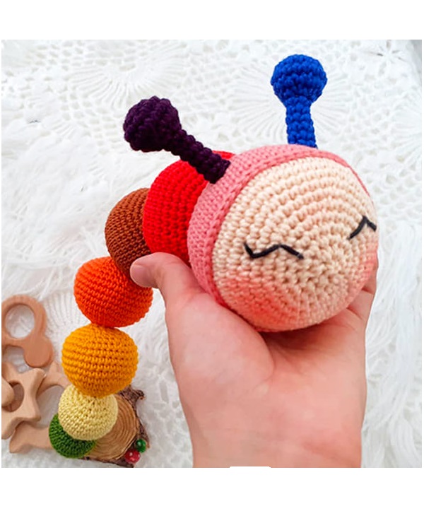 Amigurumi Crochet Caterpillar Free Pattern-2