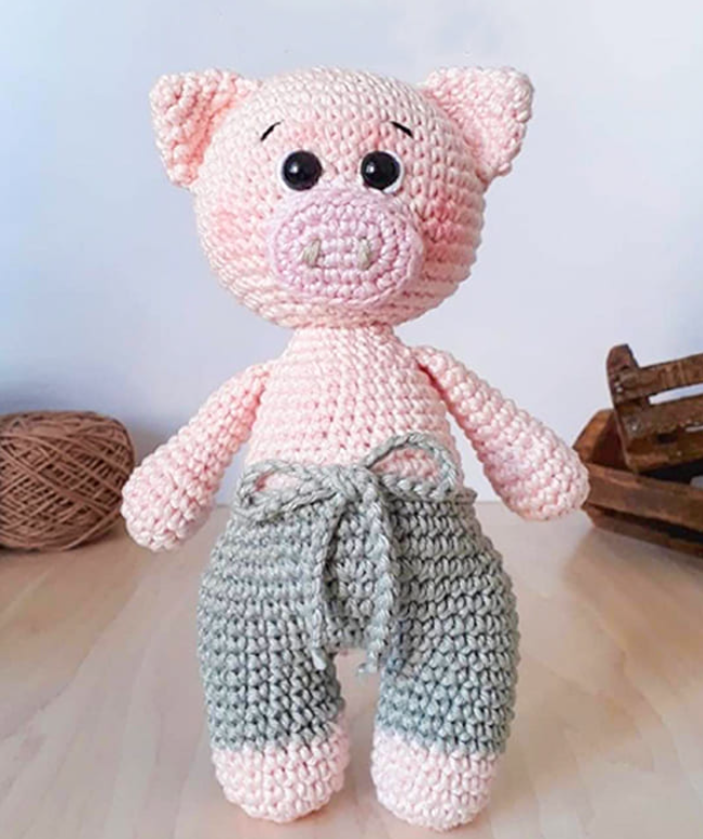 Amigurumi Little Pig Plug Free Pattern-1