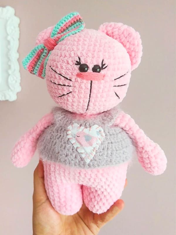 Amigurumi Plush Crochet Cat Free Pattern-1