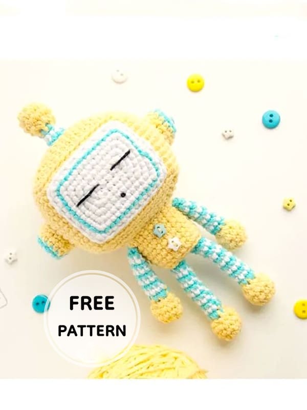 Amigurumi Sleeping Robot Free Pattern-1