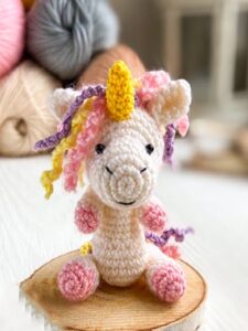Amigurumi Unicorn Keychain Free Pattern-3