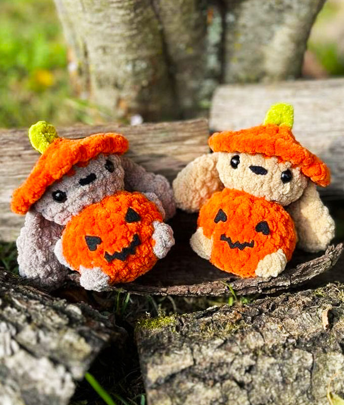 Amigurumi Halloween Bunny Pumpkin Free Pattern-1