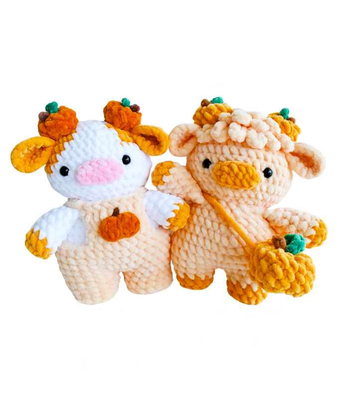 Amigurumi Plush Pumpkin Cow Free Pattern-1